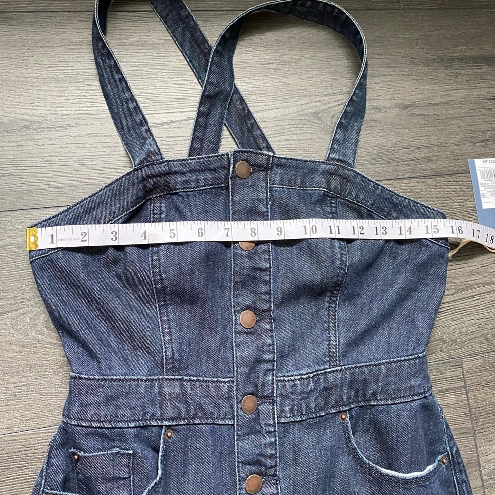 Universal Thread Button Front Denim Dress Dark Wash Size 2 NWT - Picture 6 of 10